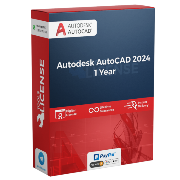 Autodesk AutoCAD 2024 | 1 Device, 1 Year | Autodesk Subscription | Global