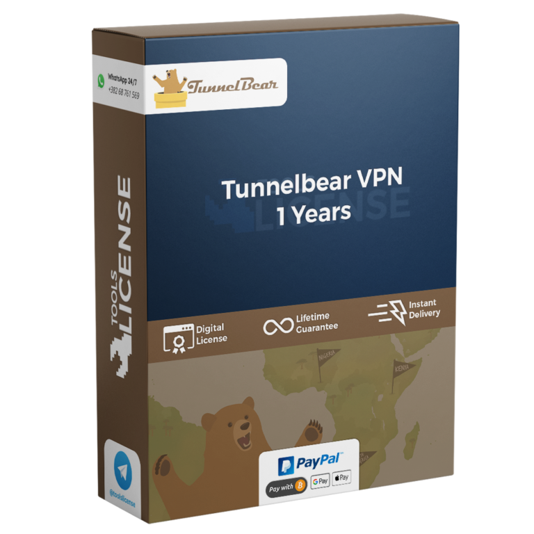 Tunnelbear VPN _ PC, Android, Mac, iOS _ 1 Device, 1 Year _ Tunnelbear Key _ Global